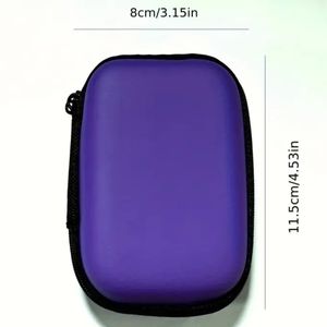 Portable Storage Zipper Structured Bag, Purple